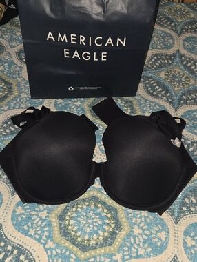American Eagle Outfitters Black Smoothiea demi Bra